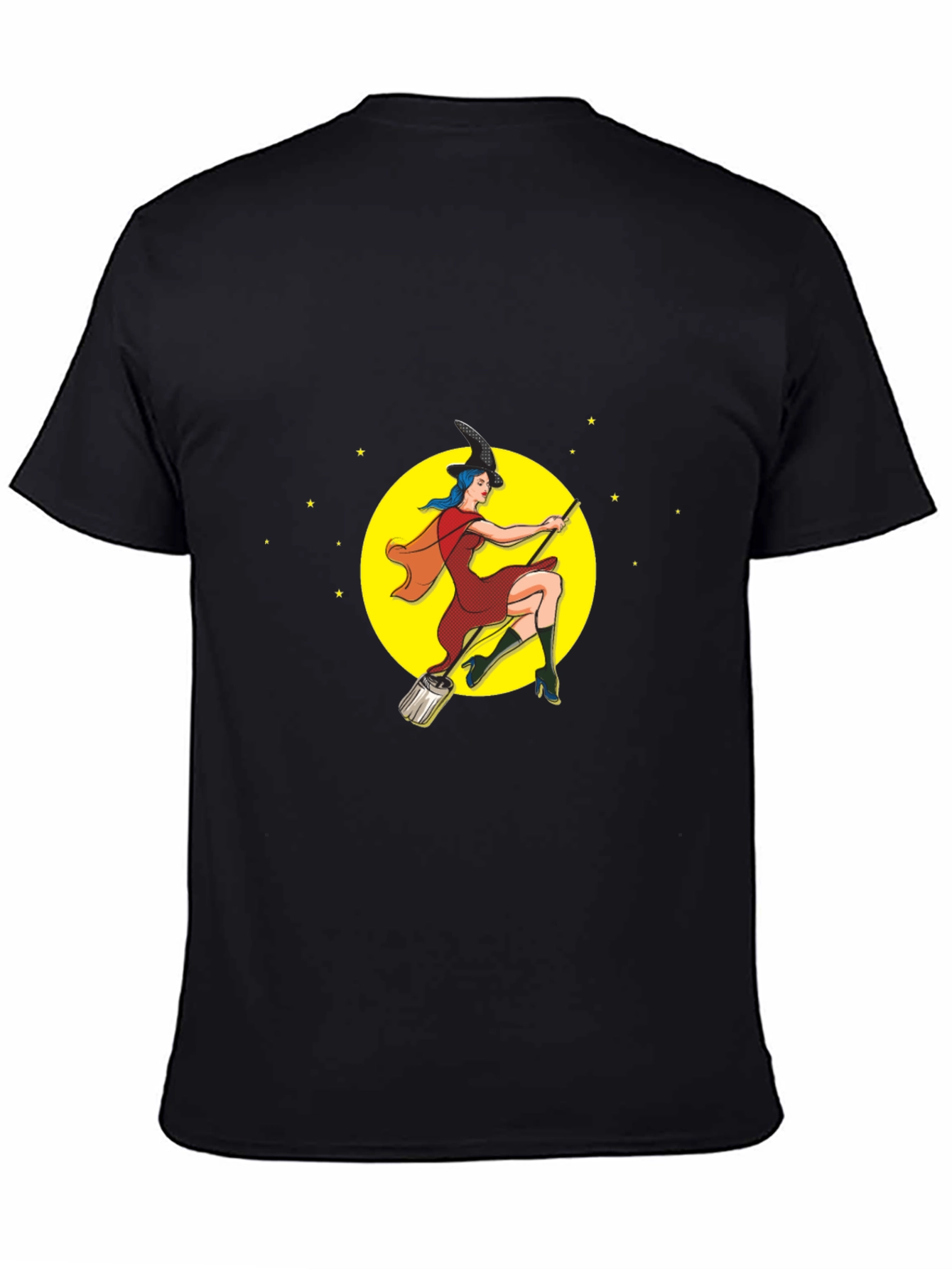 Witch on Broomstick Graphic Tee