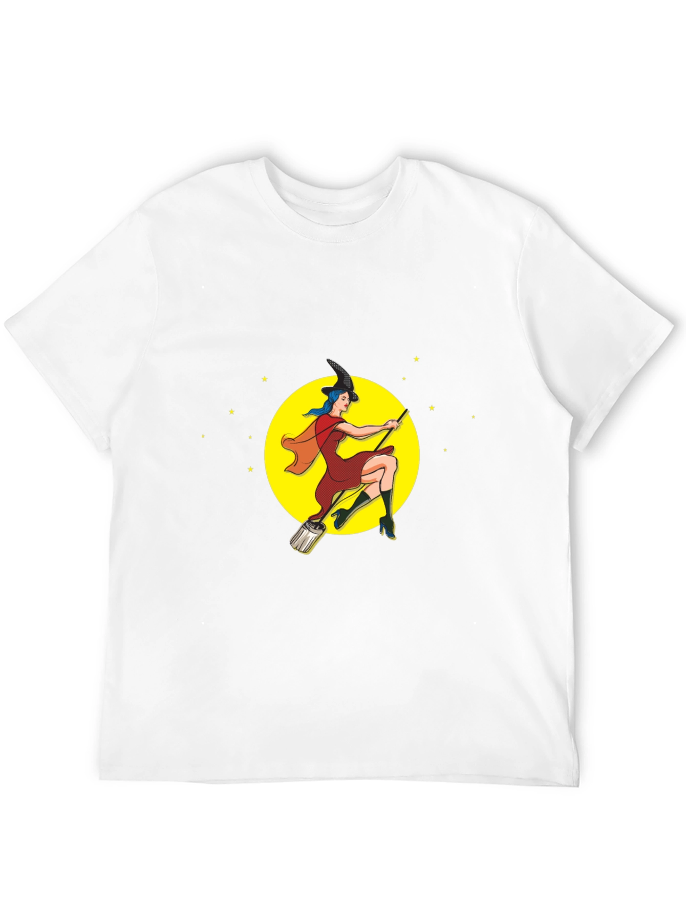 Witch on Broomstick Graphic Tee