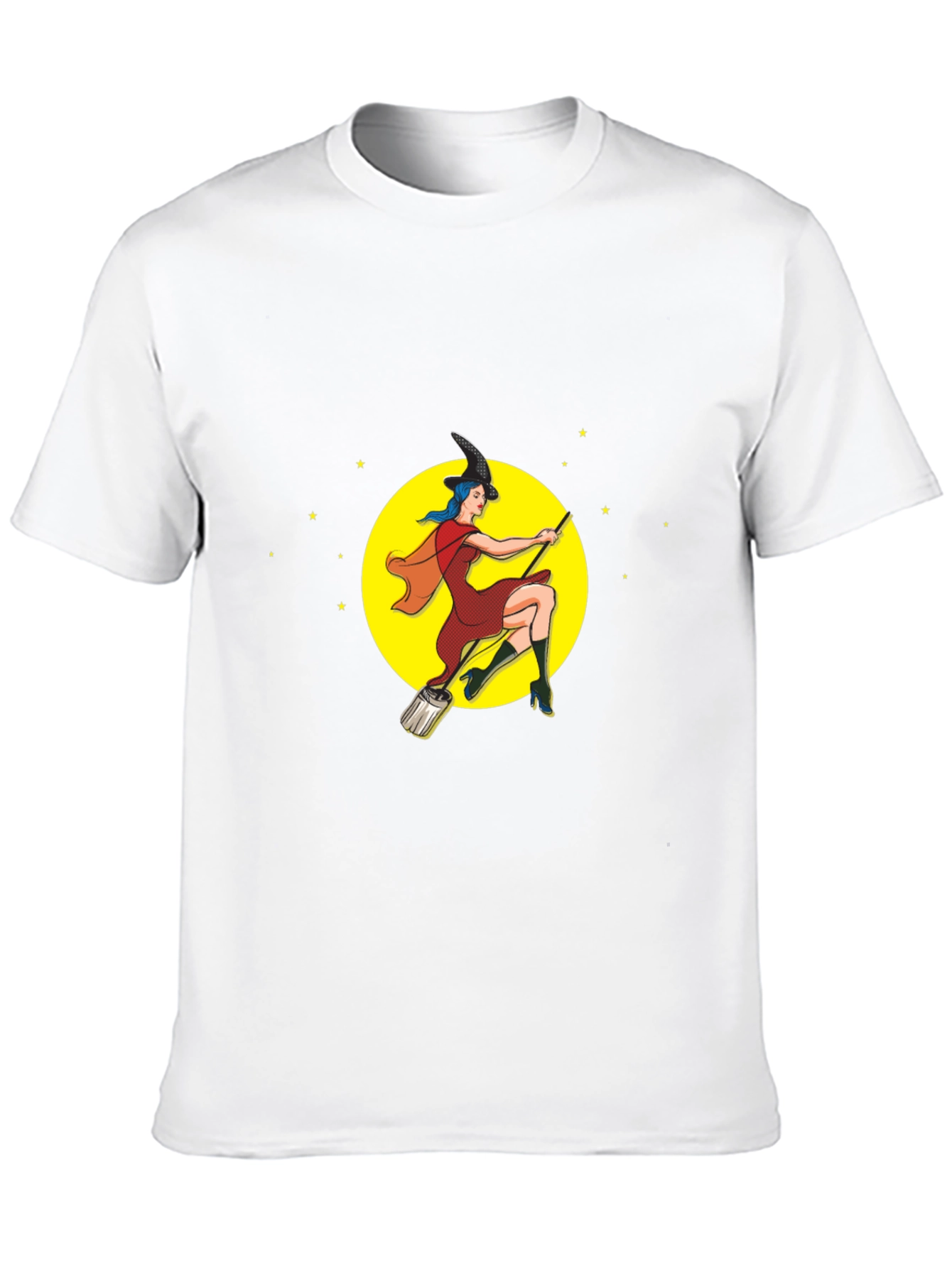 Witch on Broomstick Graphic Tee