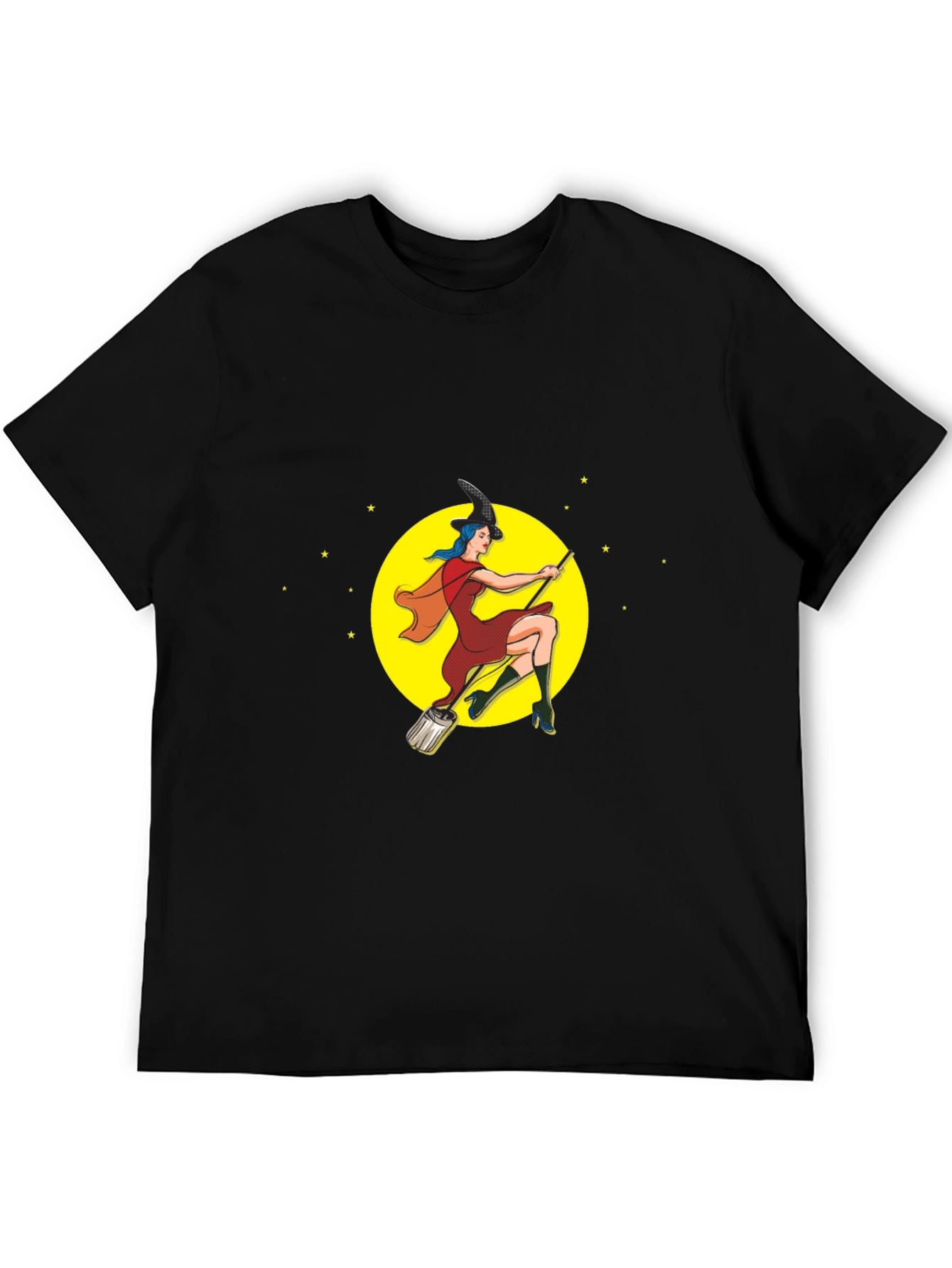 Witch on Broomstick Graphic Tee