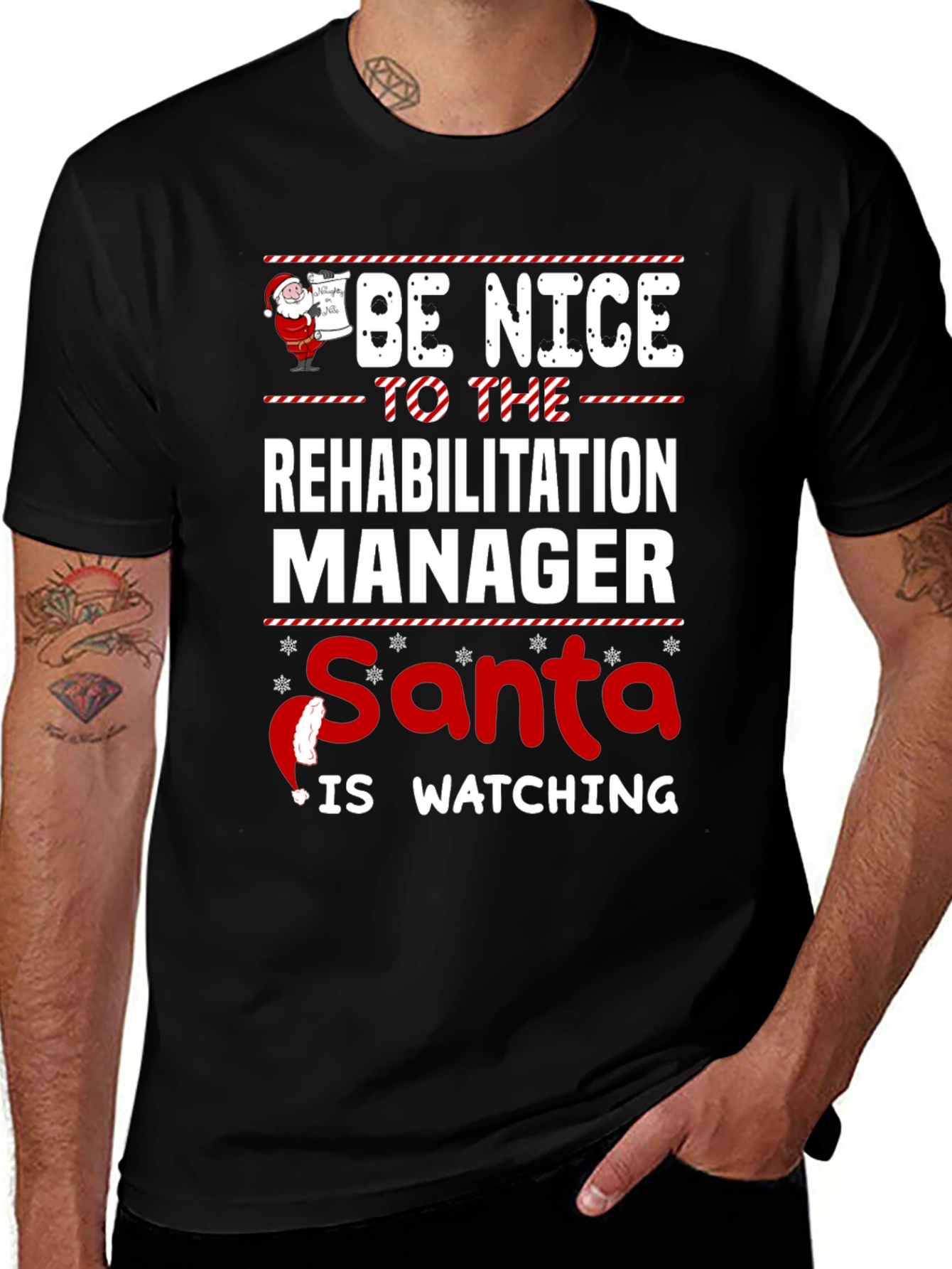 Be Nice to the Rehabilitation Manager Santa Shirt