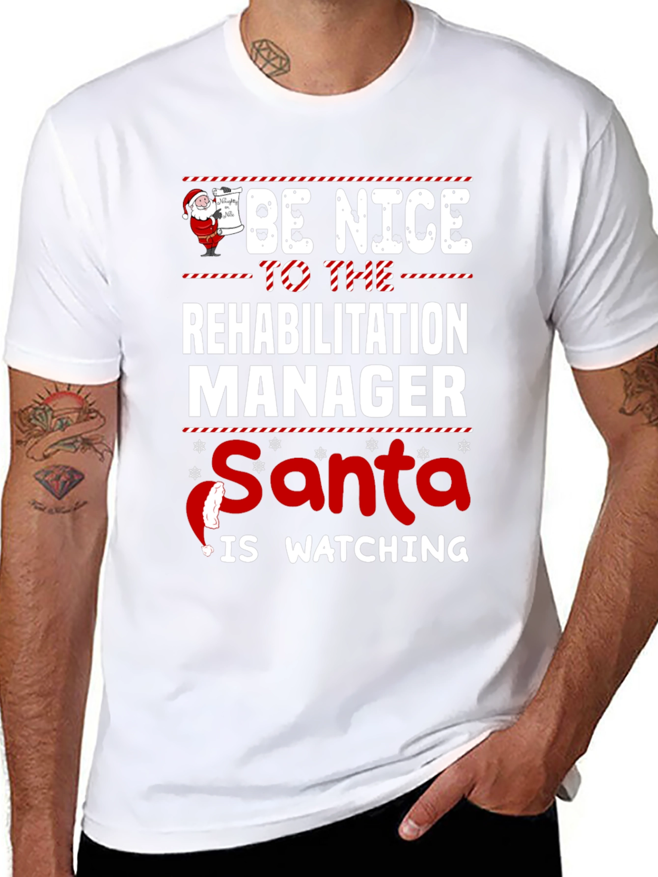 Be Nice to the Rehabilitation Manager Santa Shirt