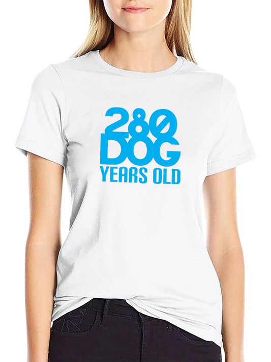 280 Dog Years Old Graphic T-Shirt - Novelty Birthday Tee