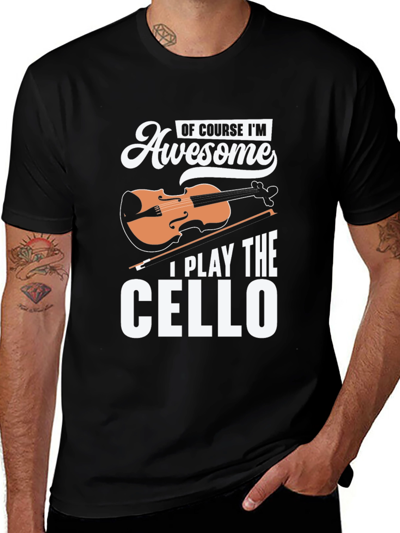 Awesome Cello Player Graphic T-Shirt