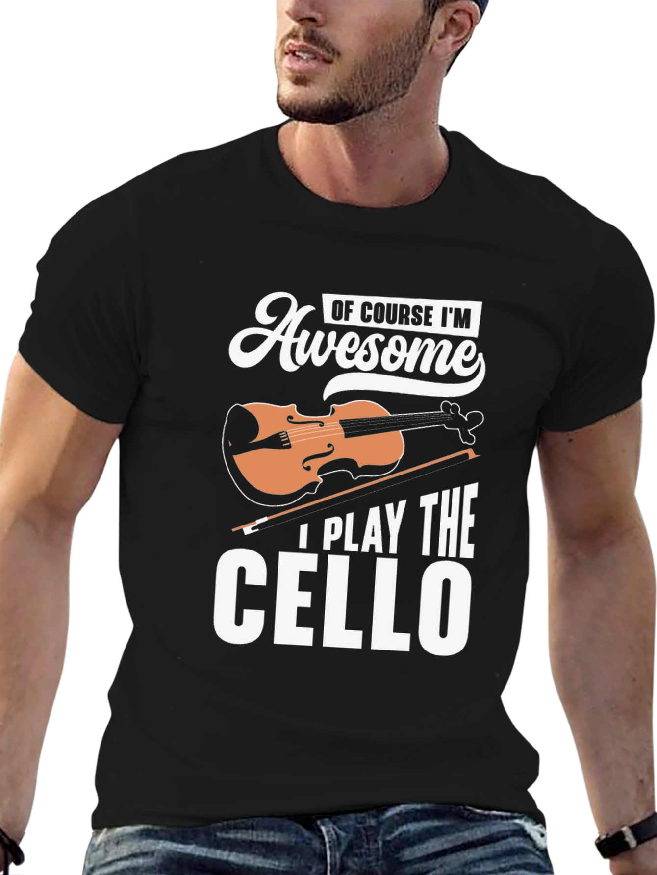 Awesome Cello Player Graphic T-Shirt