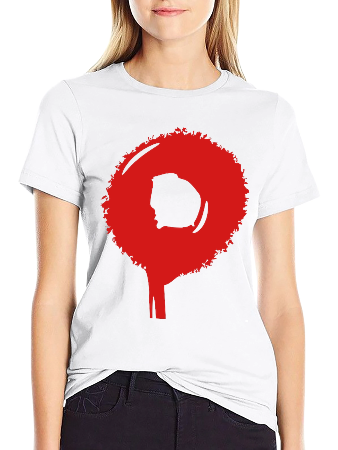 Afro Silhouette Graphic Tee - Bold Statement Shirt