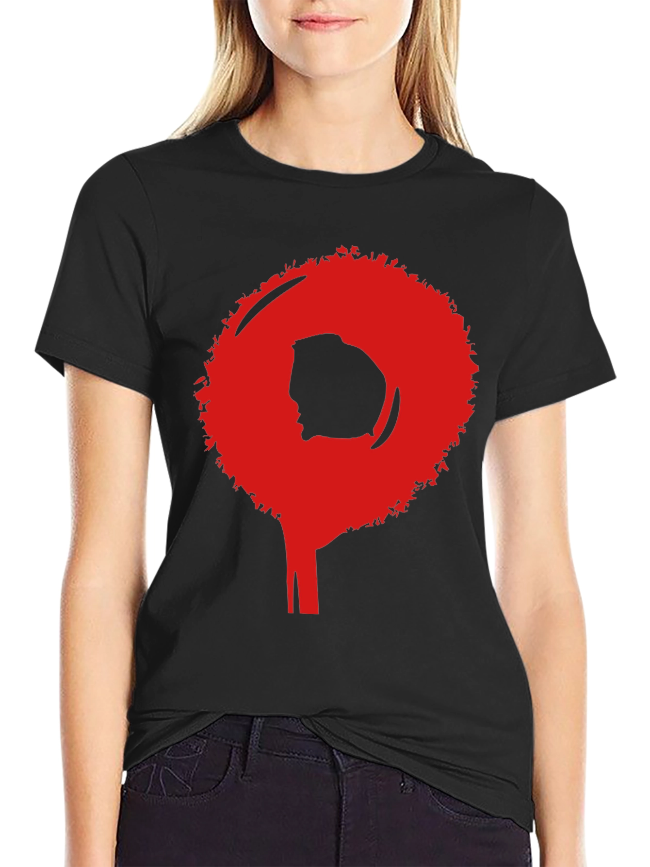 Afro Silhouette Graphic Tee - Bold Statement Shirt