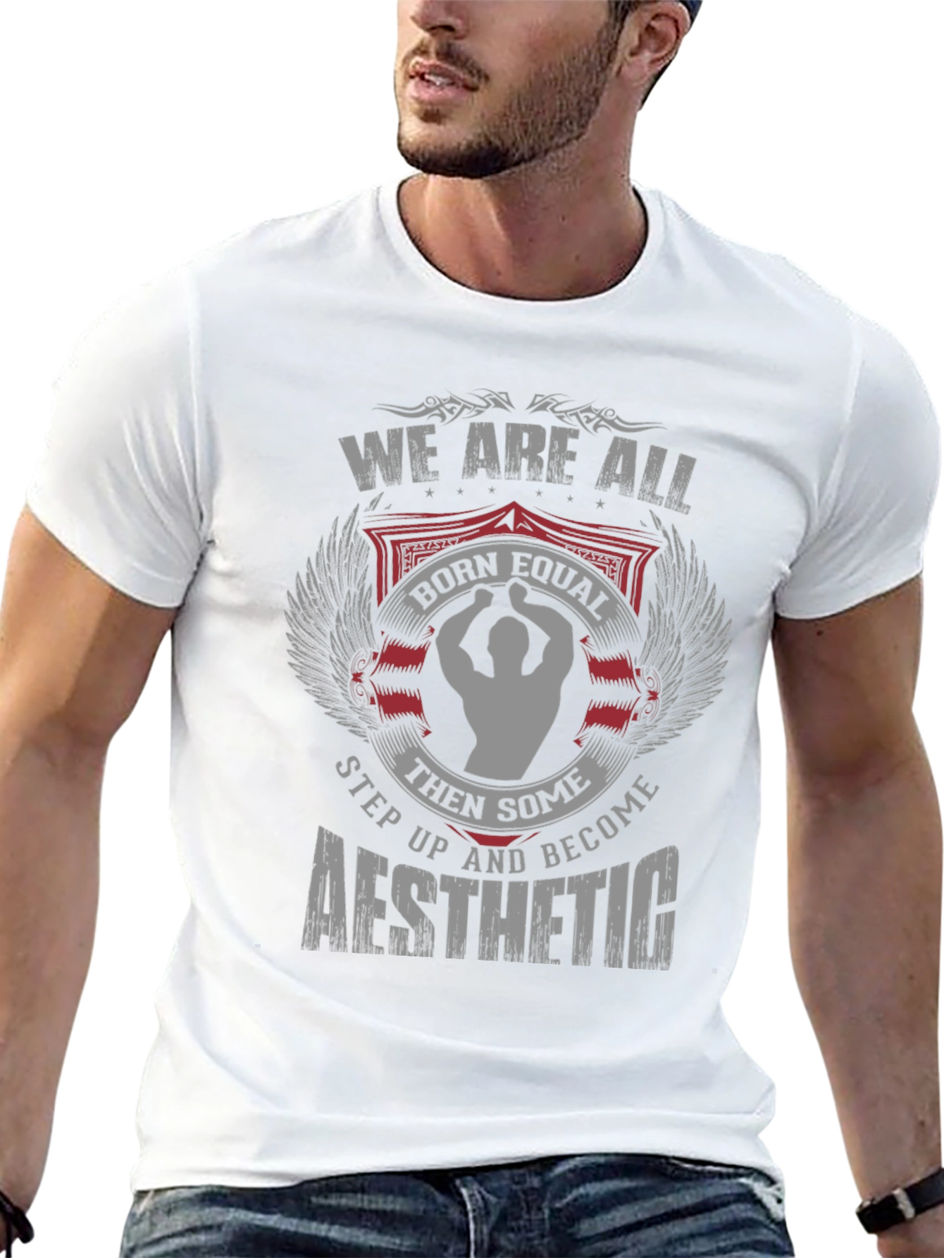 We are all born equal aesthetic black T-shirt