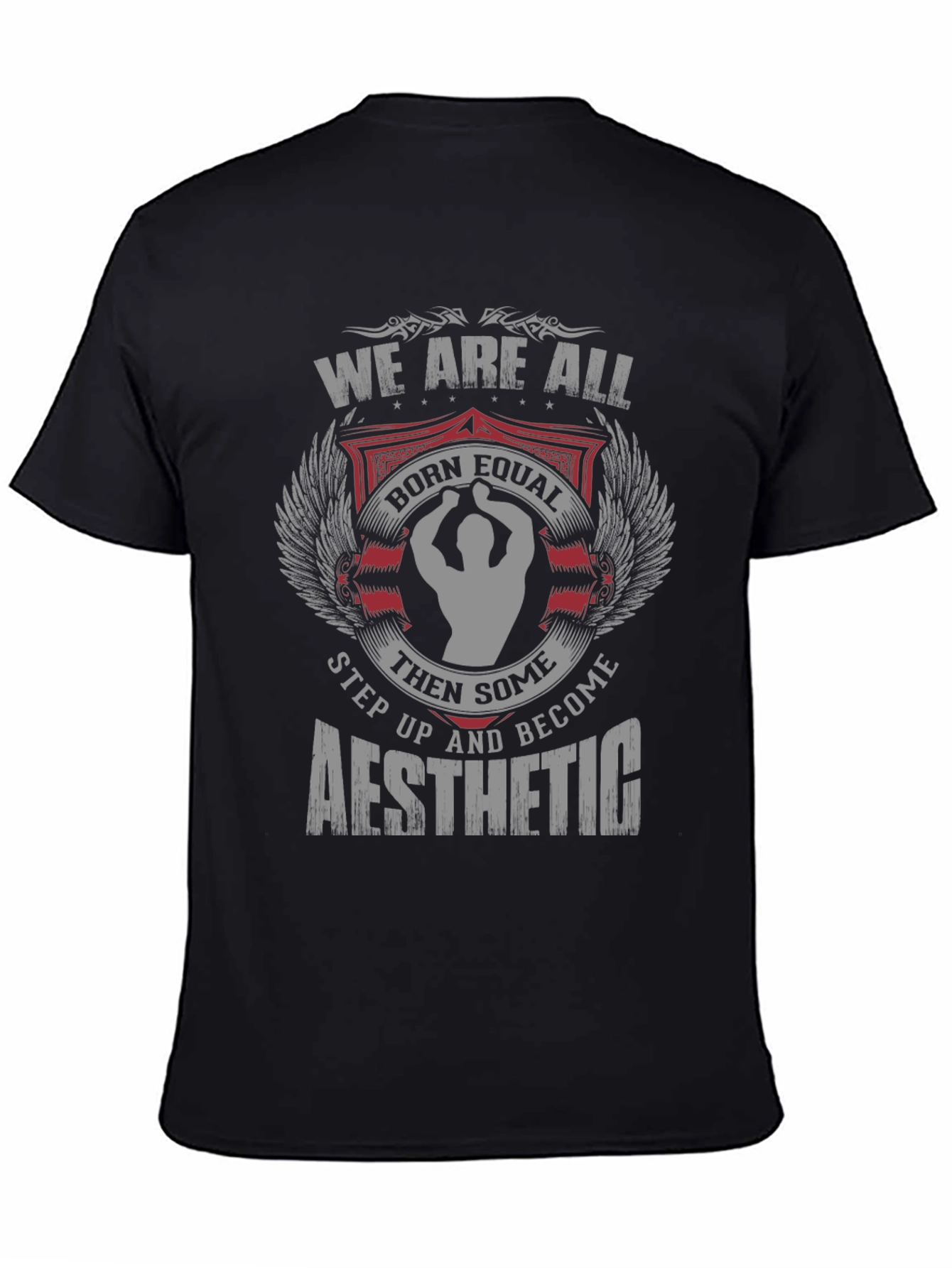 We are all born equal aesthetic black T-shirt