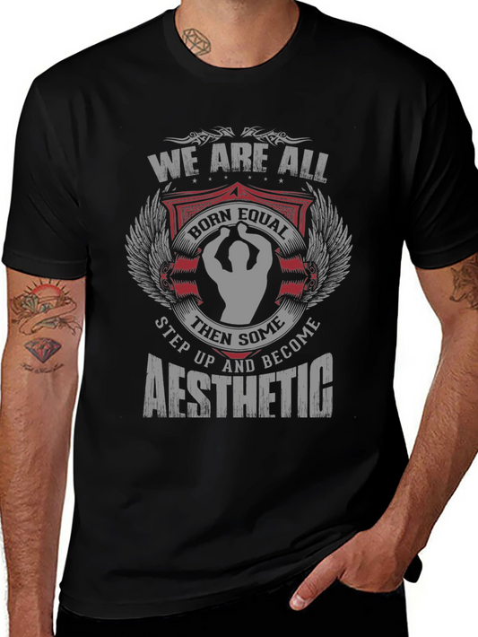 We are all born equal aesthetic black T-shirt