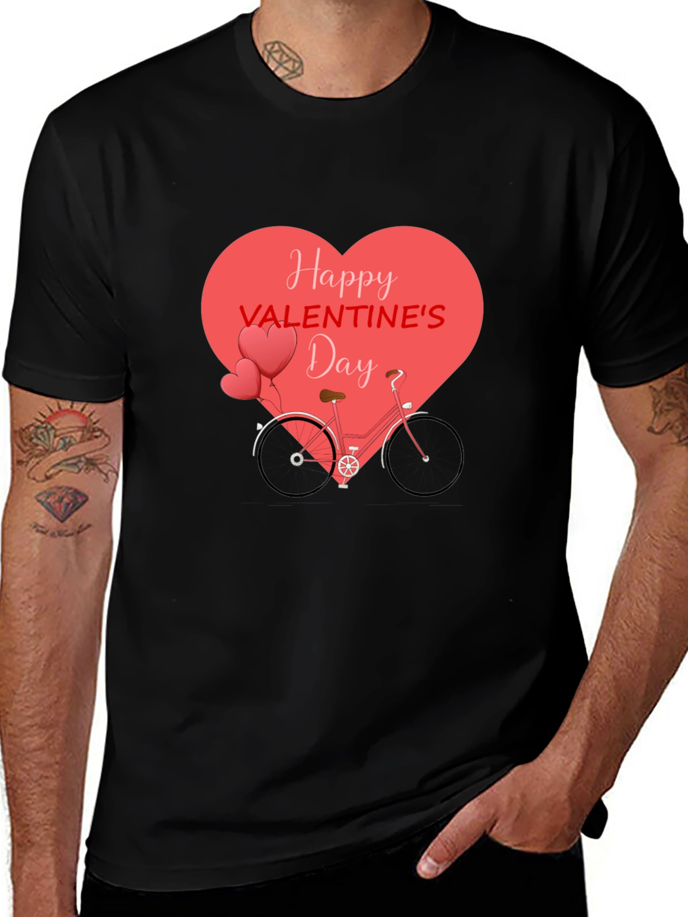 Valentines Day Bicycle Heart T-Shirt