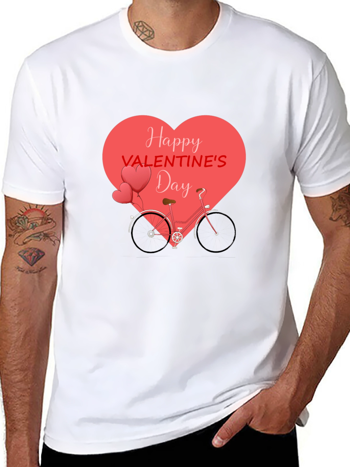 Valentines Day Bicycle Heart T-Shirt