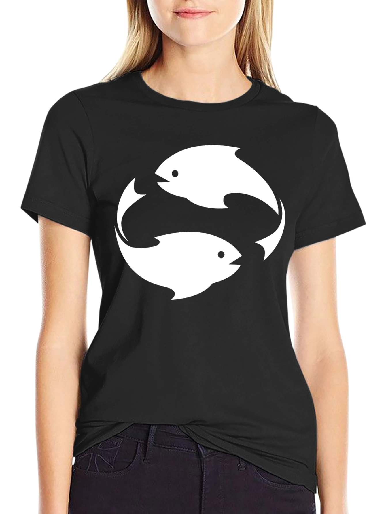 Yin Yang Fish Graphic T-Shirt