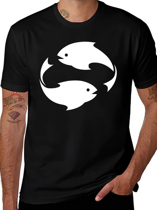 Yin Yang Fish Graphic T-Shirt