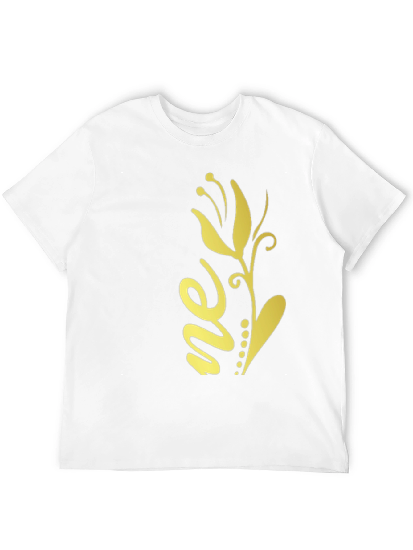 Stylish Black Tee with Floral Design