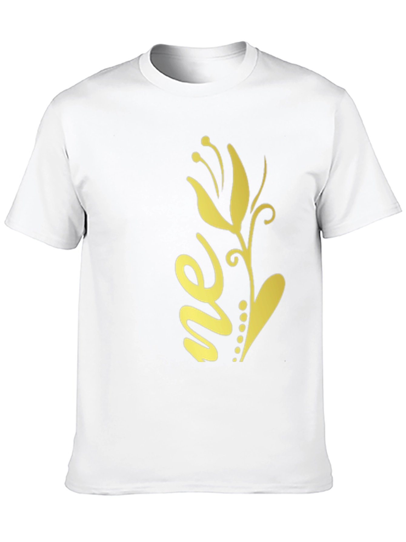 Stylish Black Tee with Floral Design