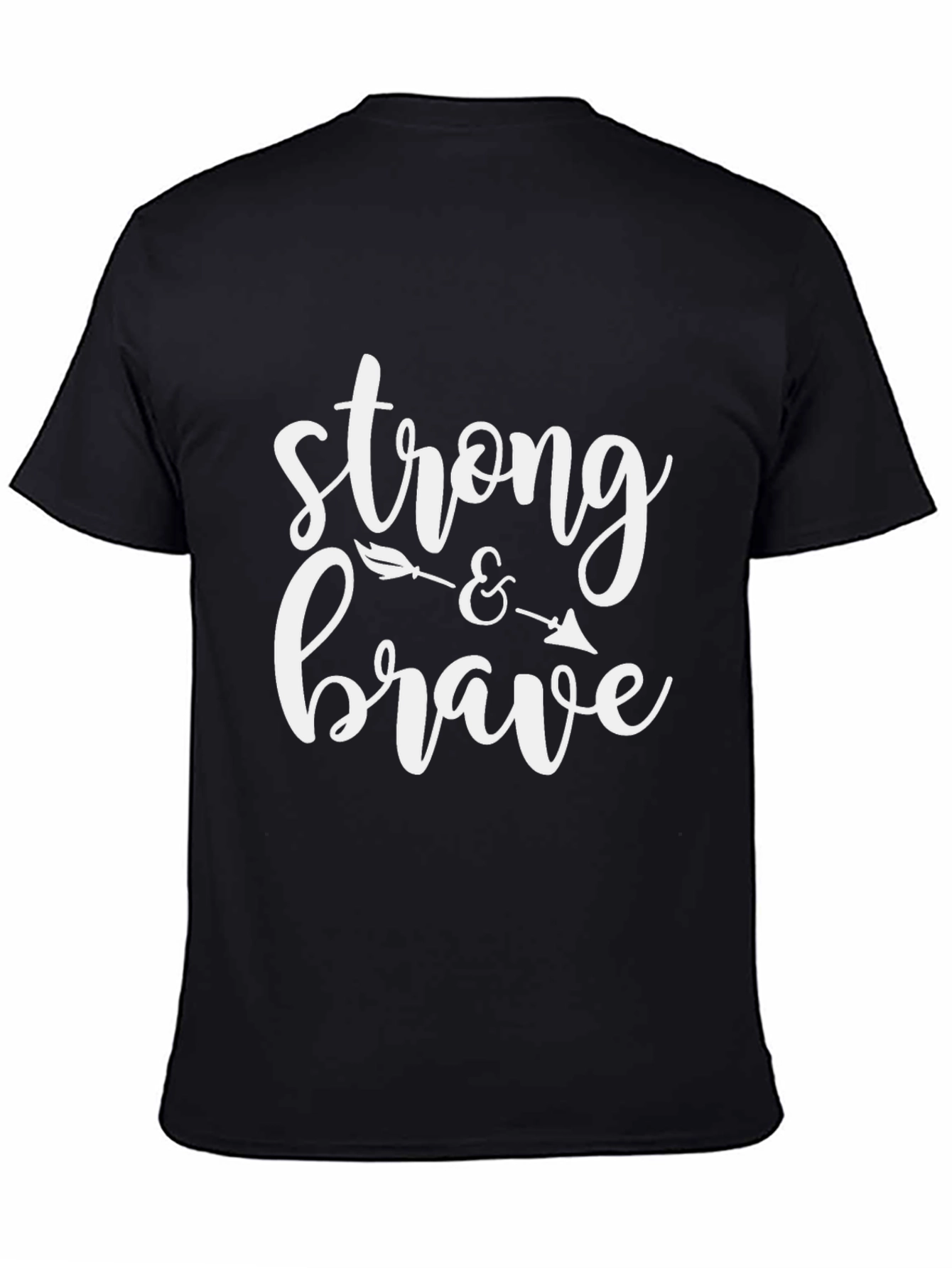 Strong & Brave Graphic Tee - Black Unisex T-Shirt