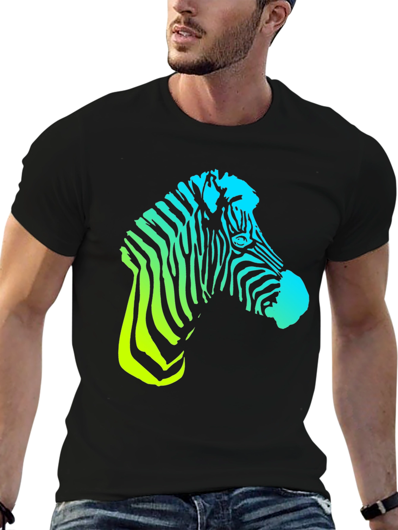 Zebra Print T-Shirt - Cool Animal Graphic Tee