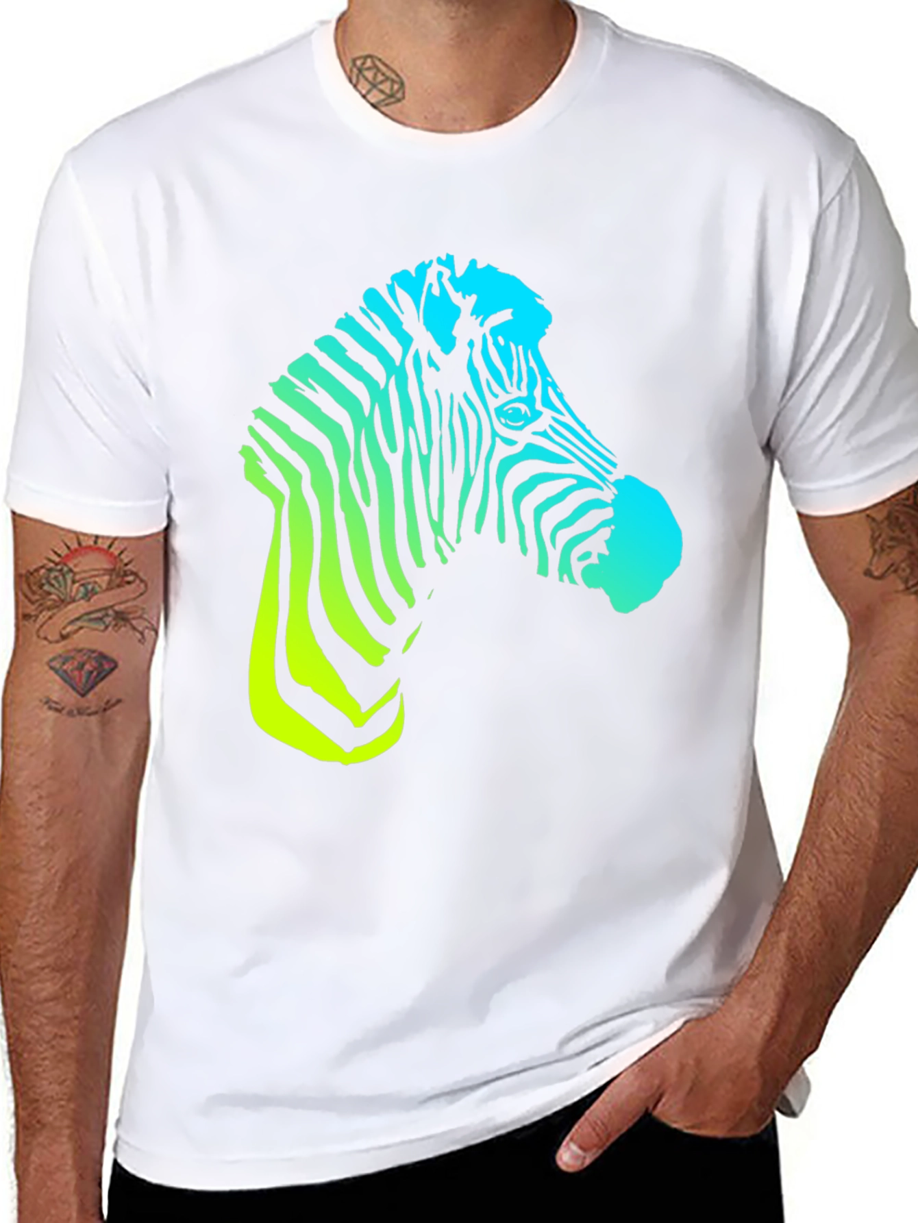 Zebra Print T-Shirt - Cool Animal Graphic Tee