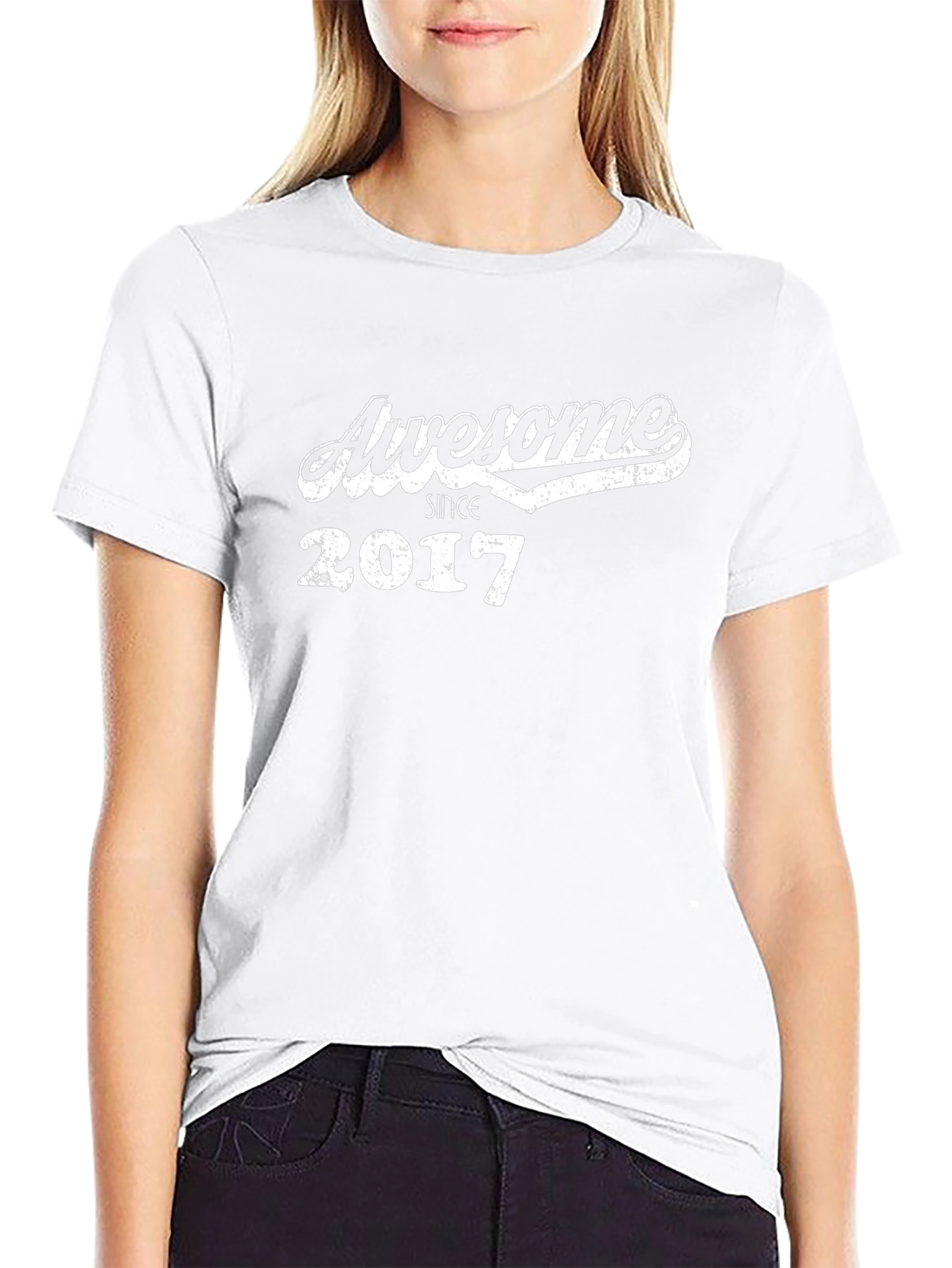 Awesome Since 2017 Graphic Tee - Black
