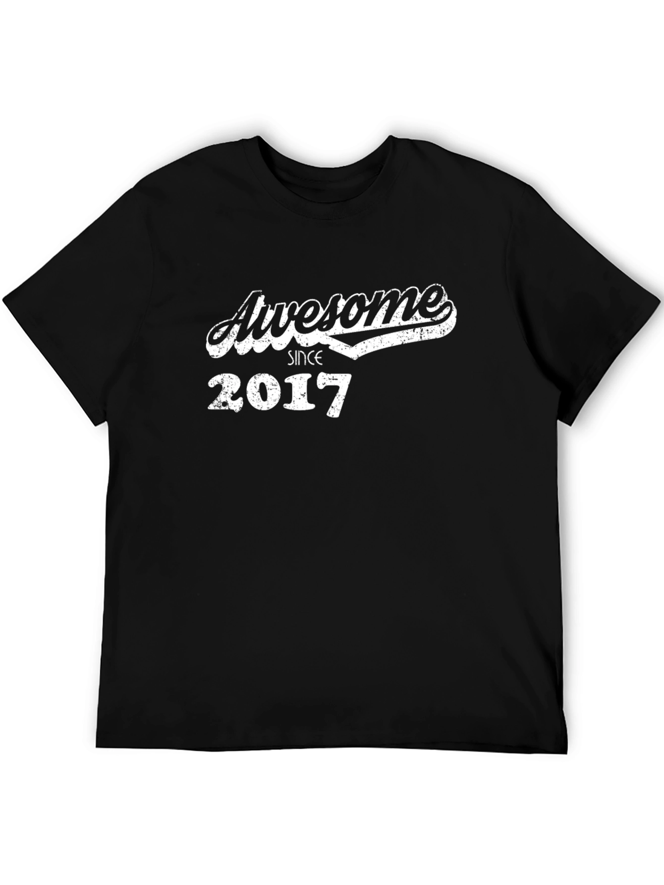 Awesome Since 2017 Graphic Tee - Black