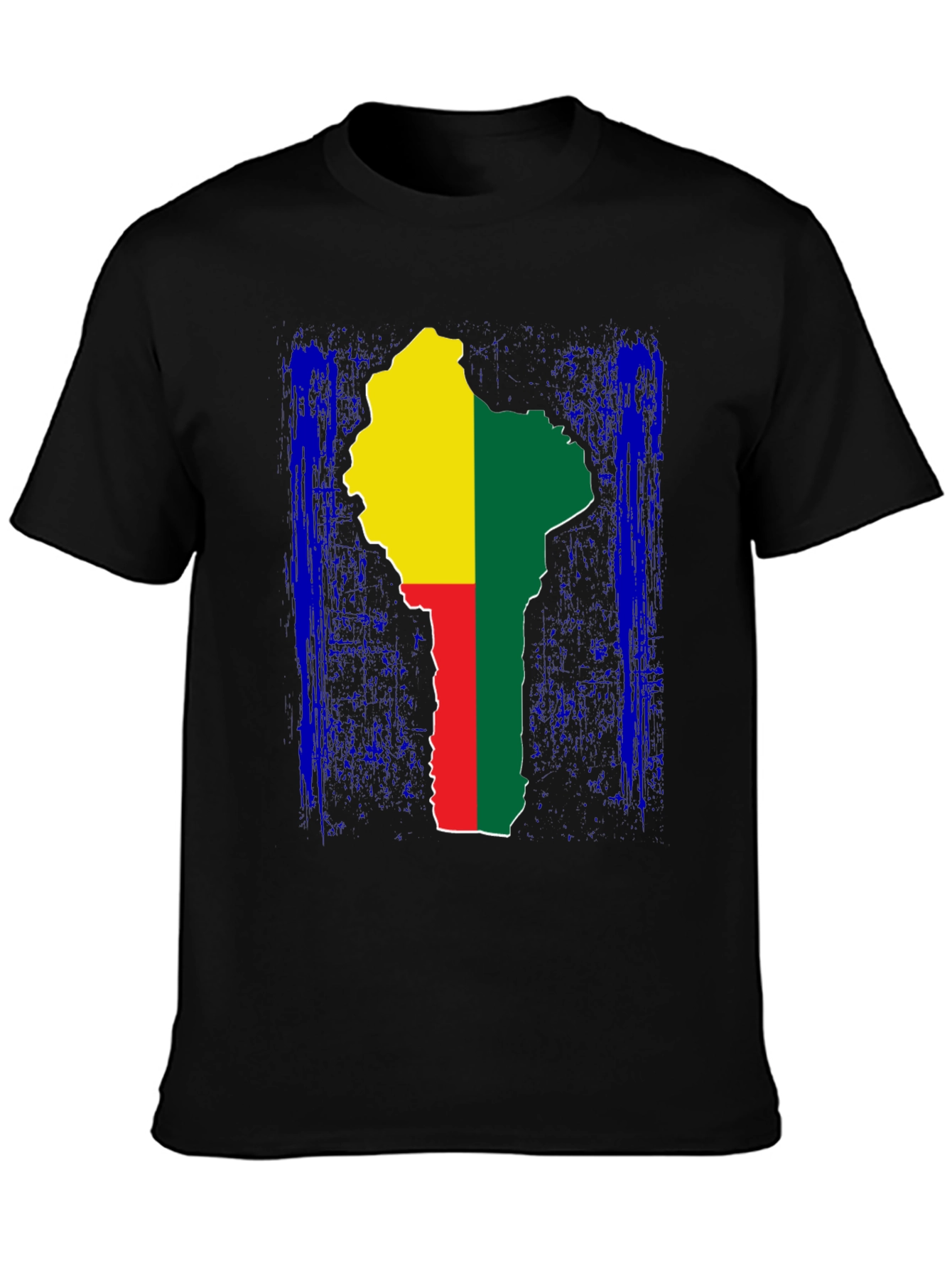 Benin Flag Map Graphic T-Shirt