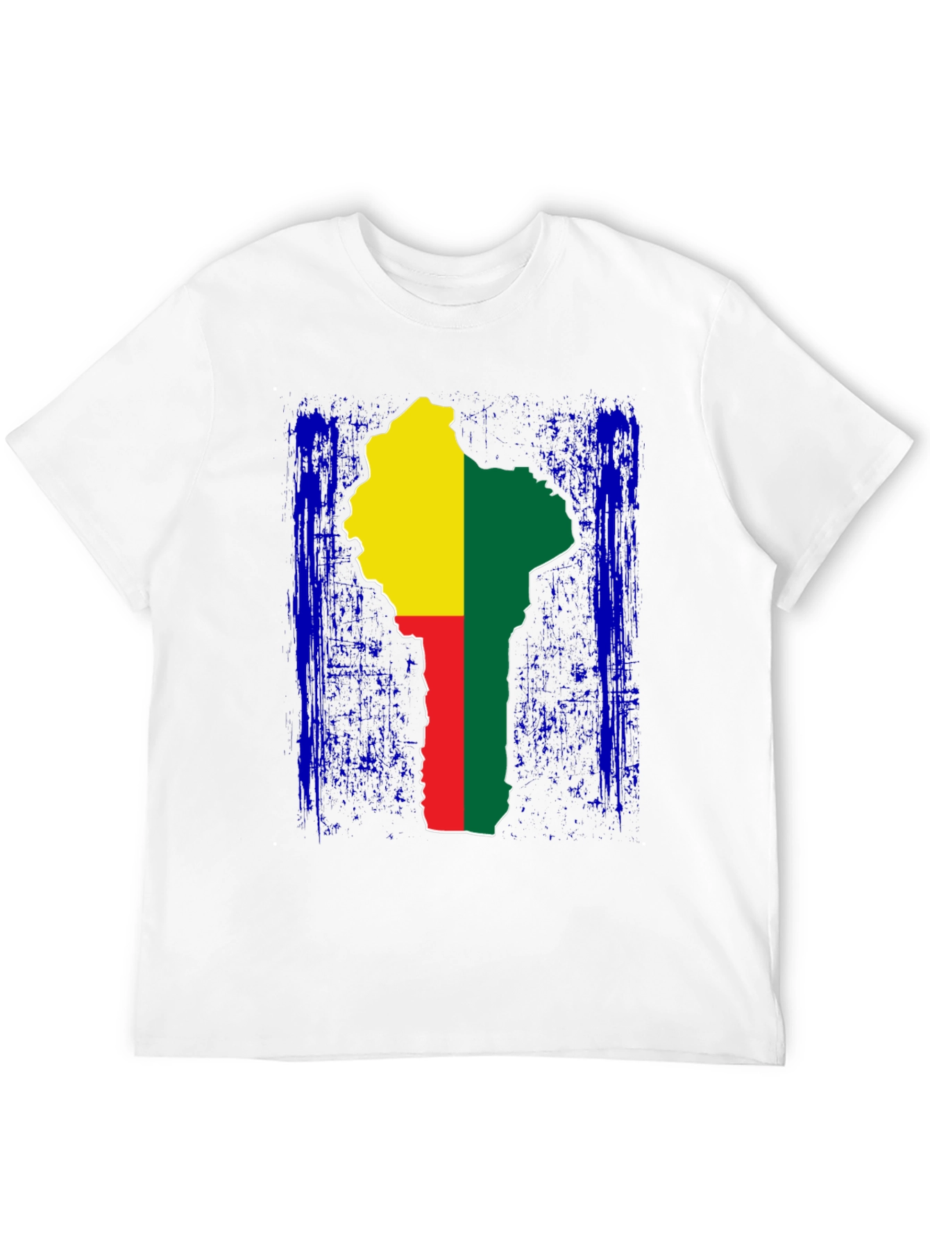 Benin Flag Map Graphic T-Shirt