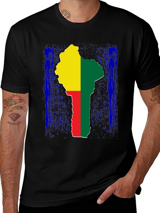 Benin Flag Map Graphic T-Shirt