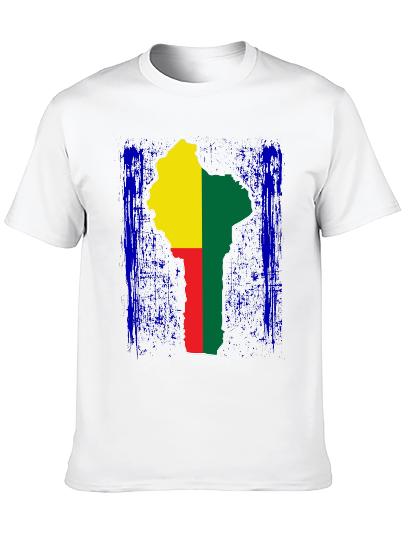Benin Flag Map Graphic T-Shirt