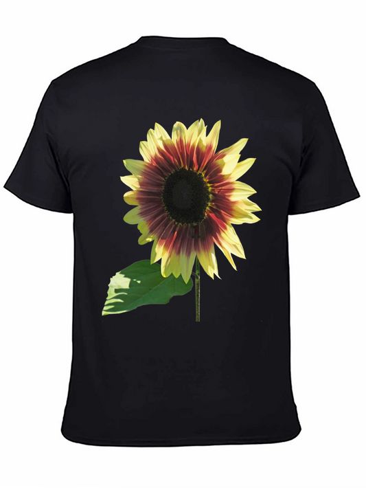 Sunflower Graphic Tee - Black Cotton Blend