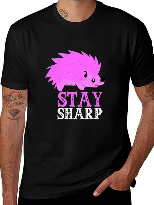 Stay Sharp Hedgehog T-Shirt - Funny Graphic Tee