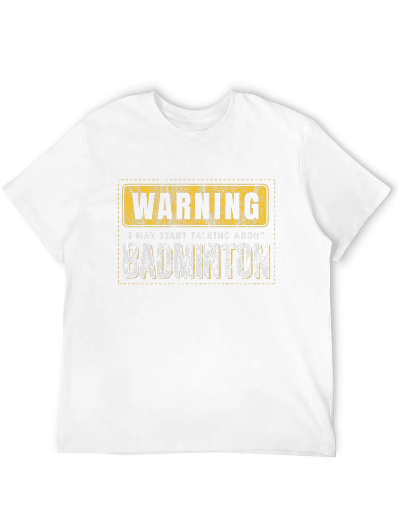 Warning: Badminton T-Shirt - Funny Sport Tee
