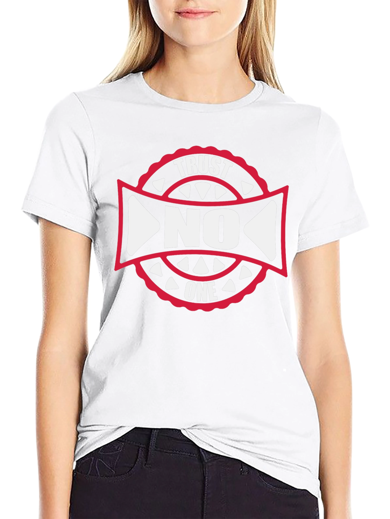 Trust No One Graphic Tee - Black Cotton T-Shirt