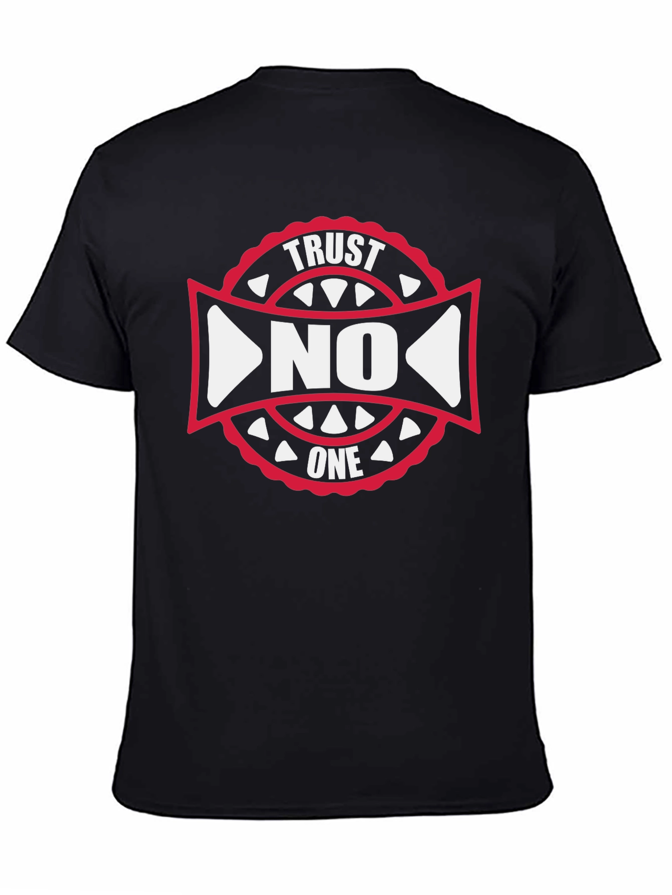 Trust No One Graphic Tee - Black Cotton T-Shirt