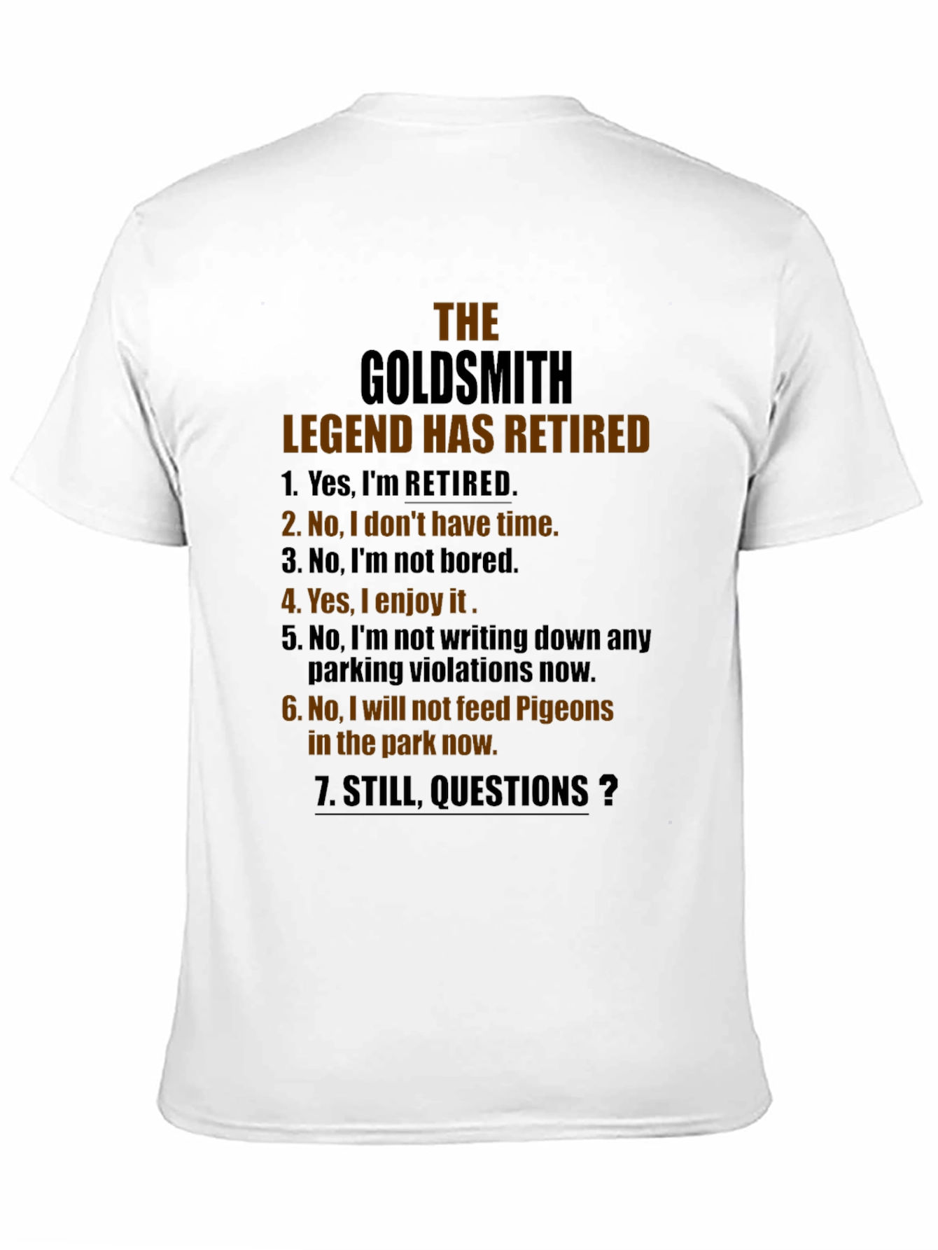 The Goldsmith Legend Retired Black T-Shirt