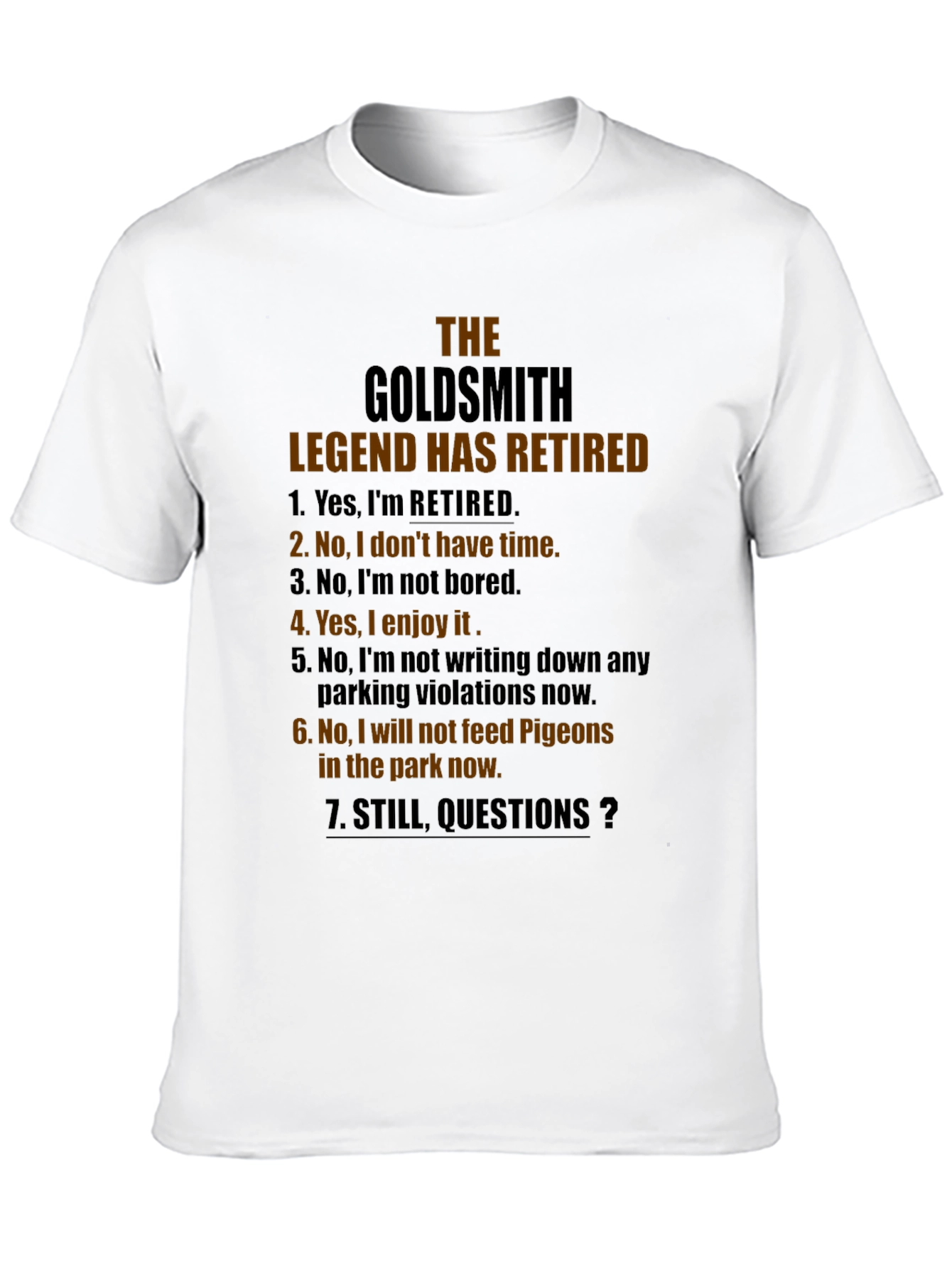 The Goldsmith Legend Retired Black T-Shirt