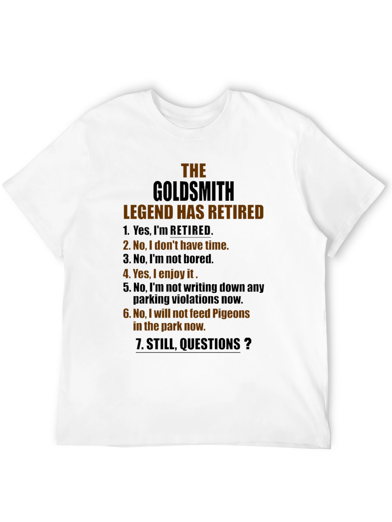 The Goldsmith Legend Retired Black T-Shirt