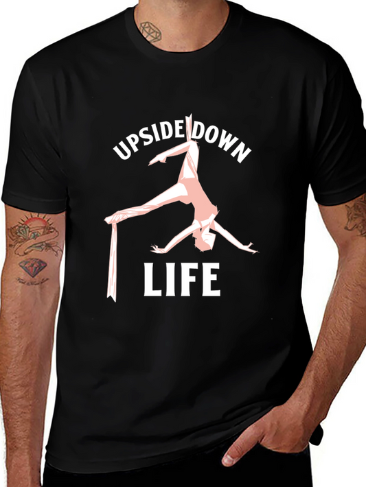 Upside Down Life Black T-Shirt