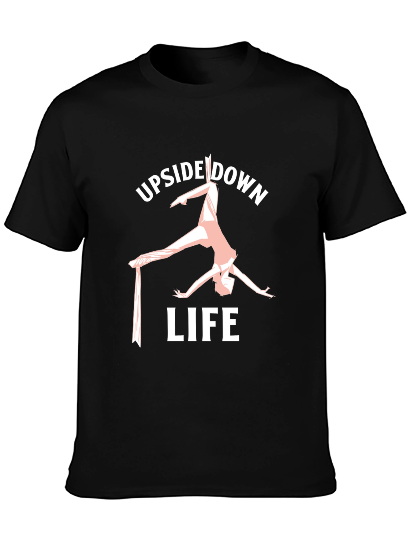 Upside Down Life Black T-Shirt