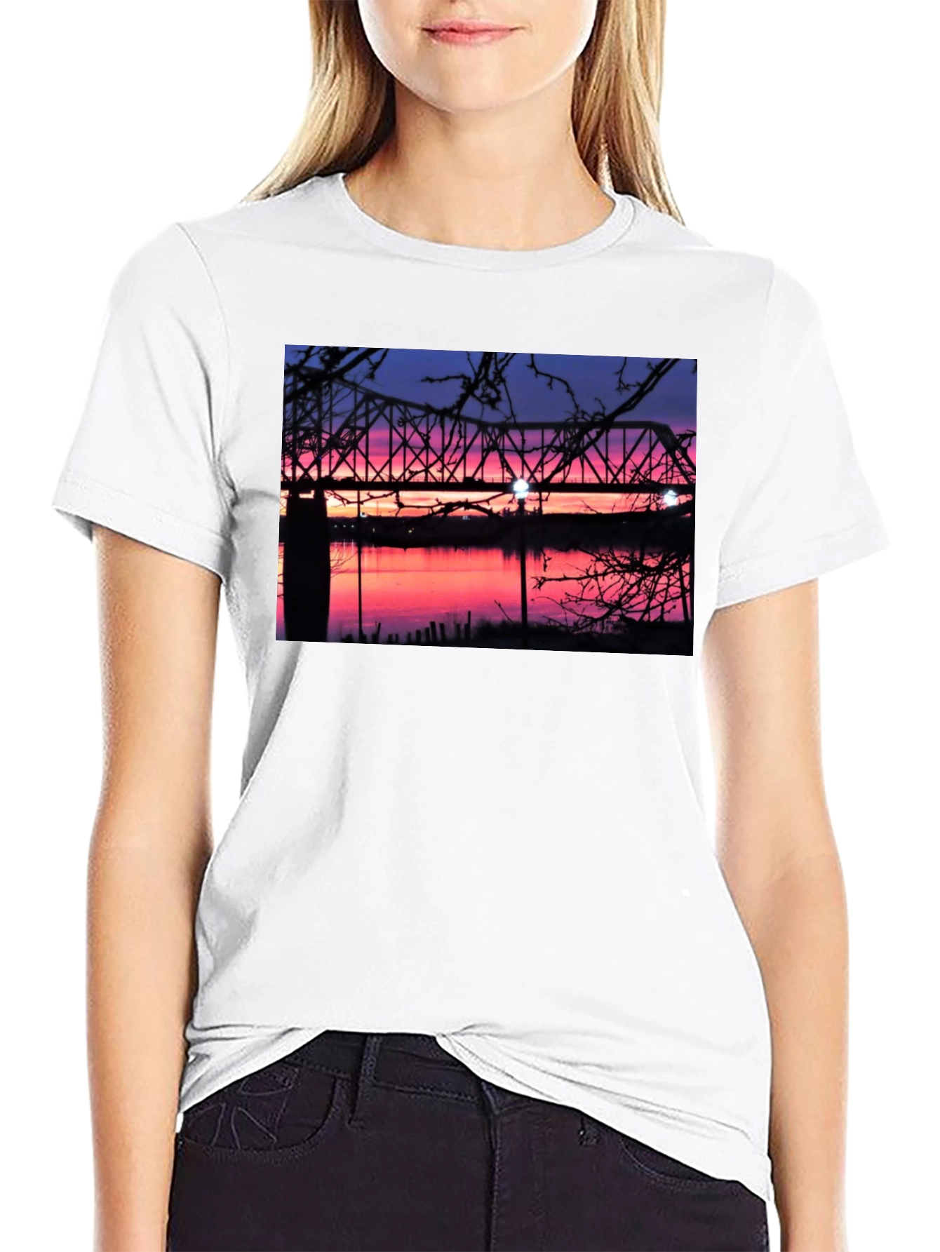 Sunset Bridge Graphic T-Shirt
