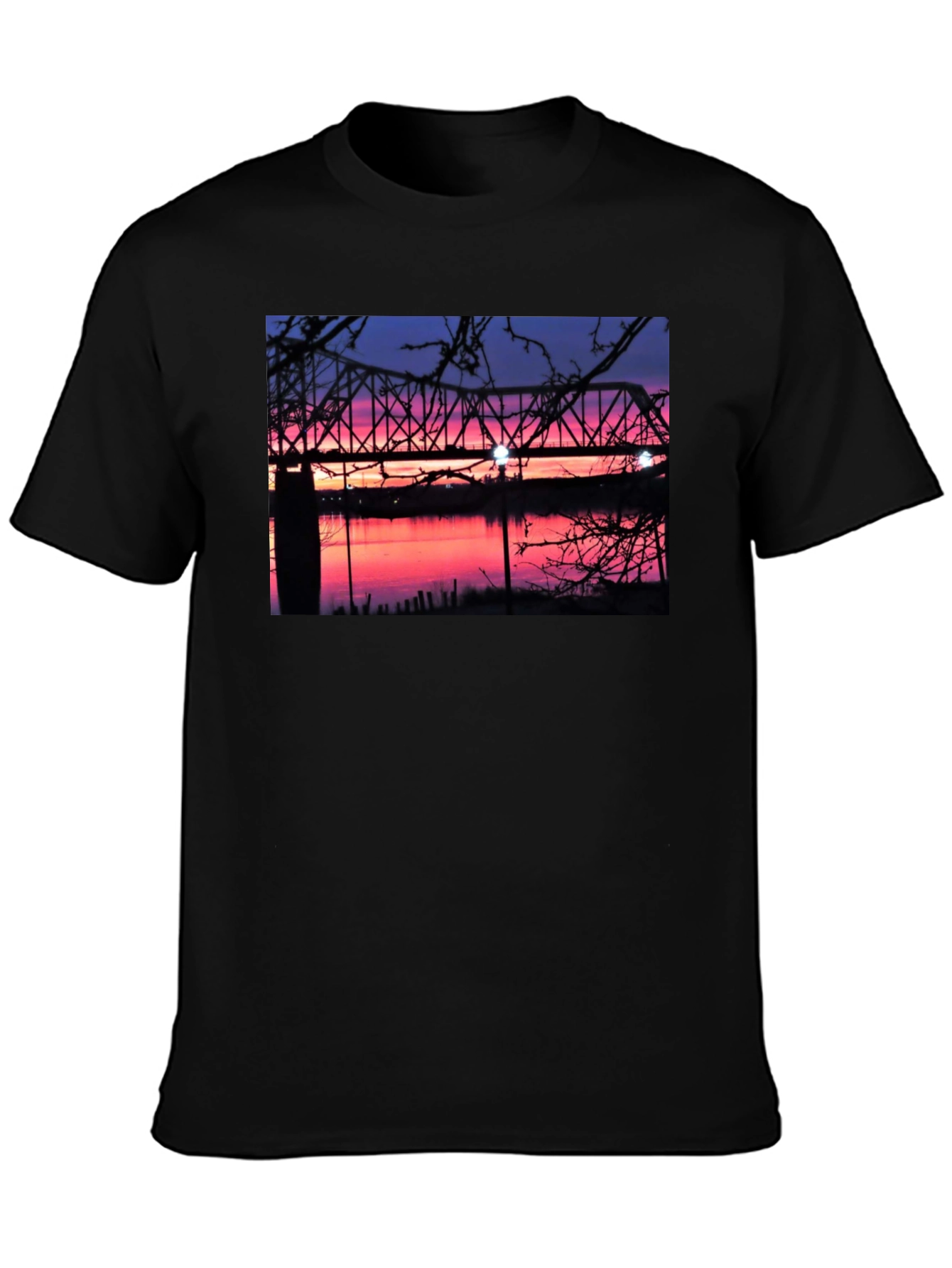 Sunset Bridge Graphic T-Shirt