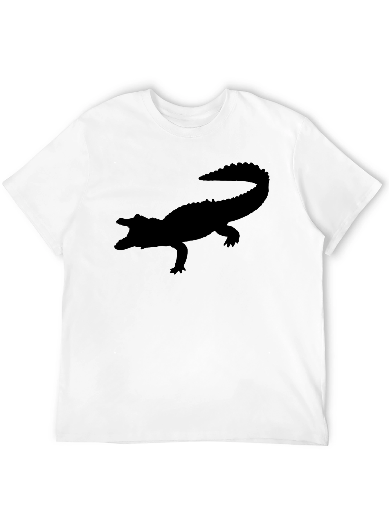 Black Alligator Silhouette Graphic Tee