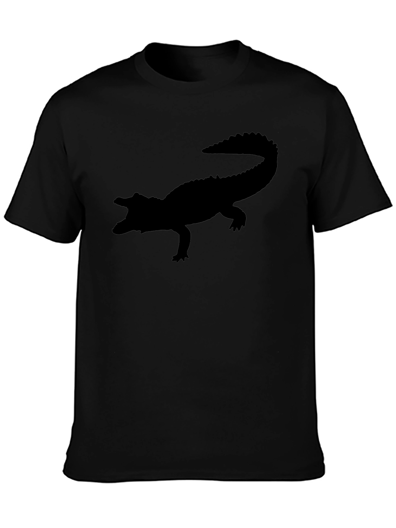 Black Alligator Silhouette Graphic Tee