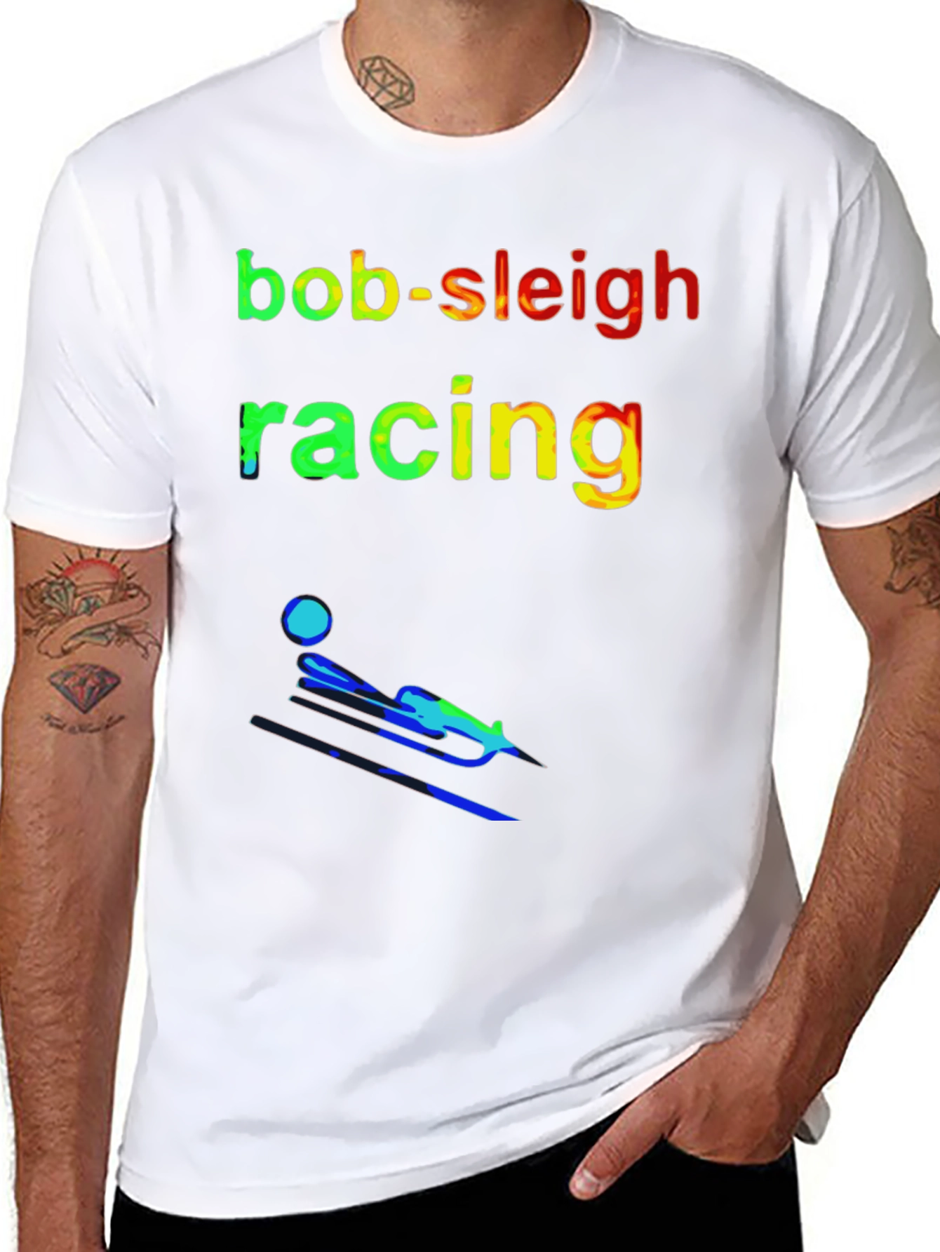 Bob-Sleigh Racing T-Shirt - Sporty Design