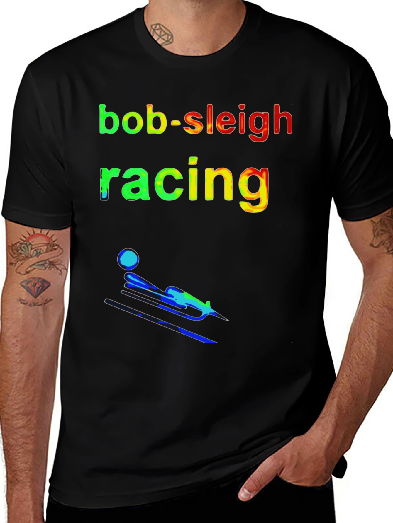 Bob-Sleigh Racing T-Shirt - Sporty Design