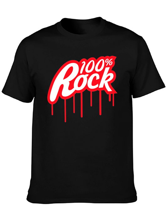 100% Rock Graphic Tee - Black