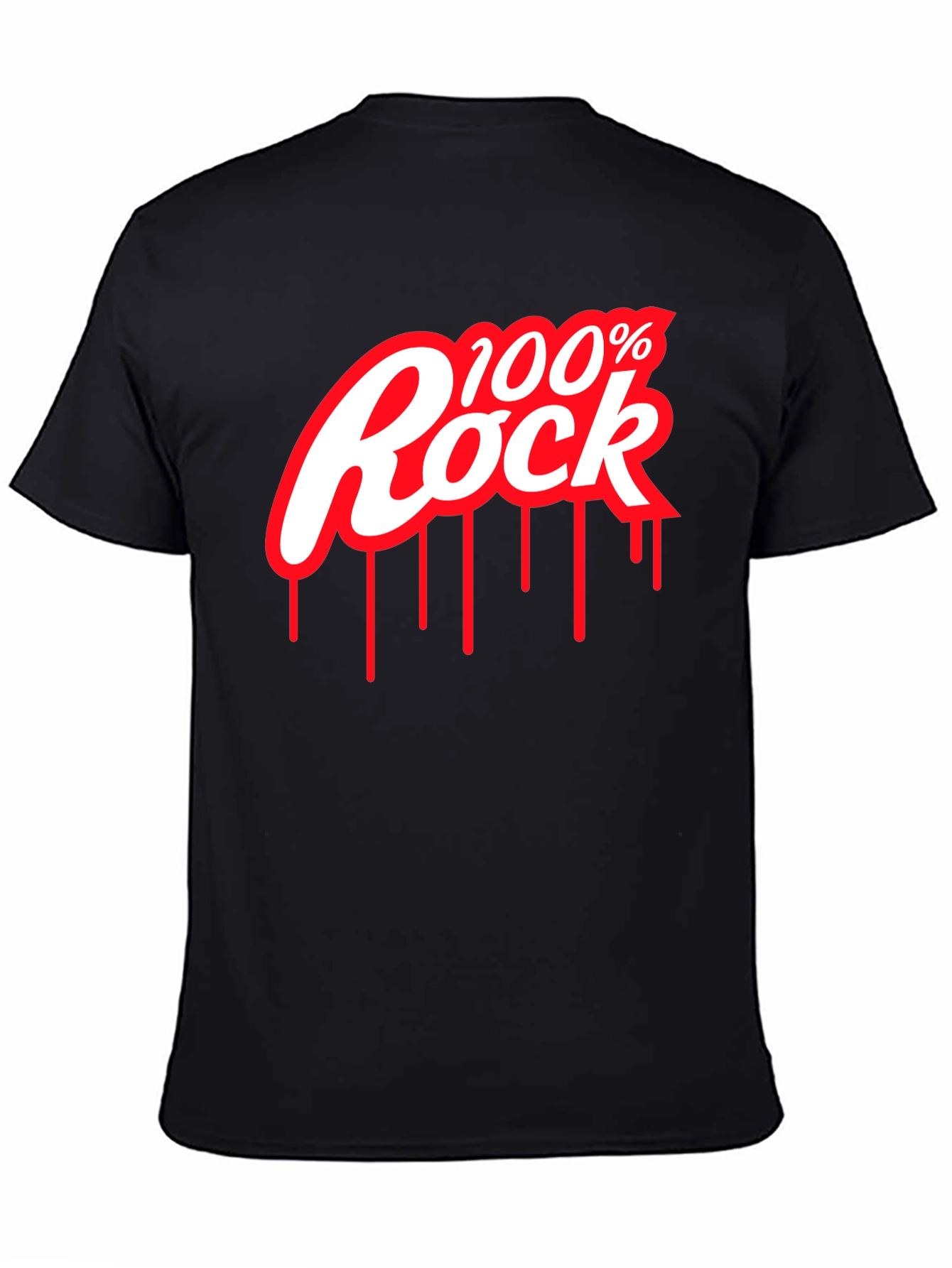 100% Rock Graphic Tee - Black