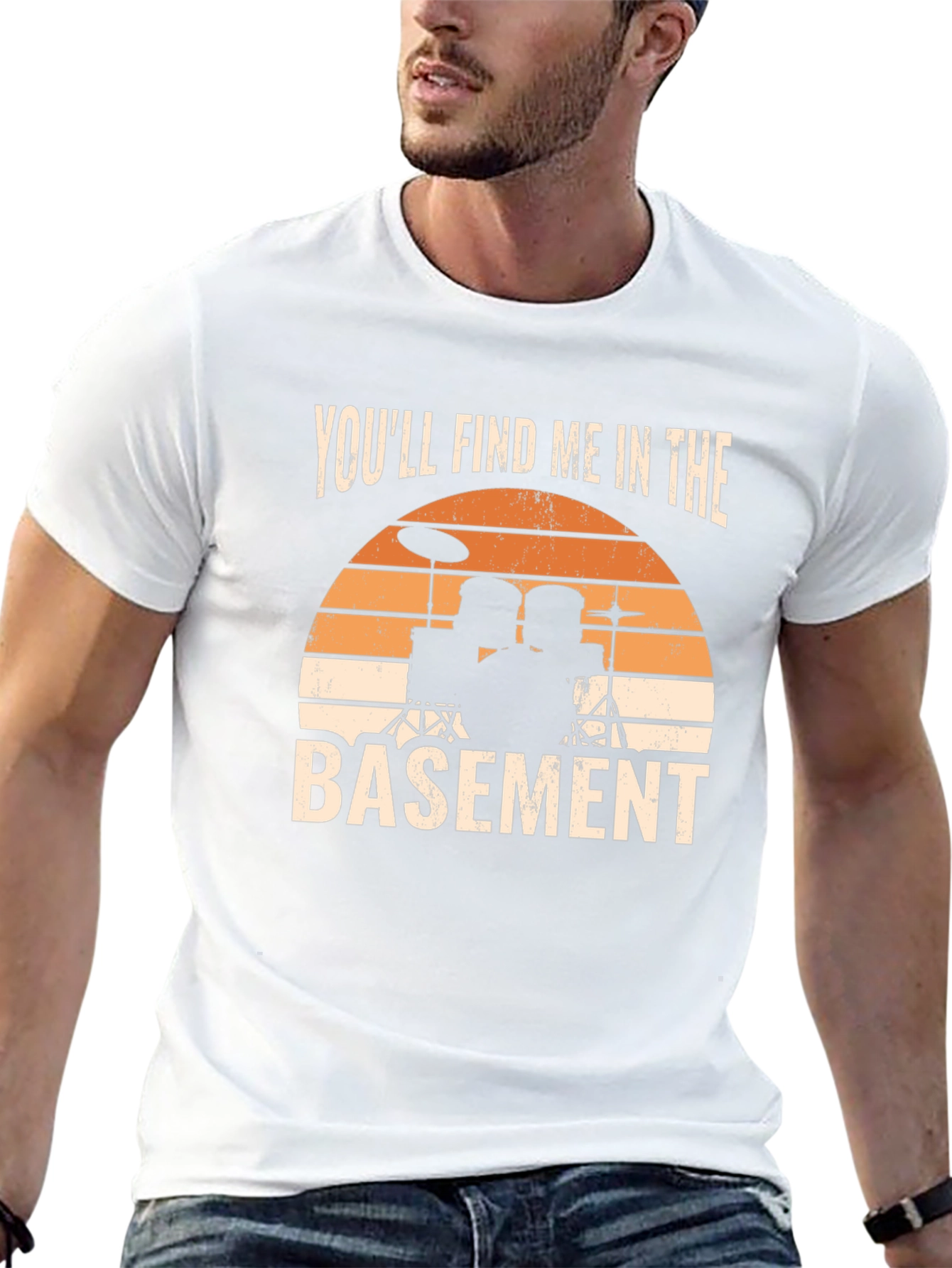 Youll Find Me in the Basement Drum Set T-Shirt