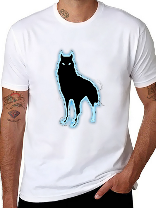 Wolf Graphic Black T-Shirt - Modern Fit