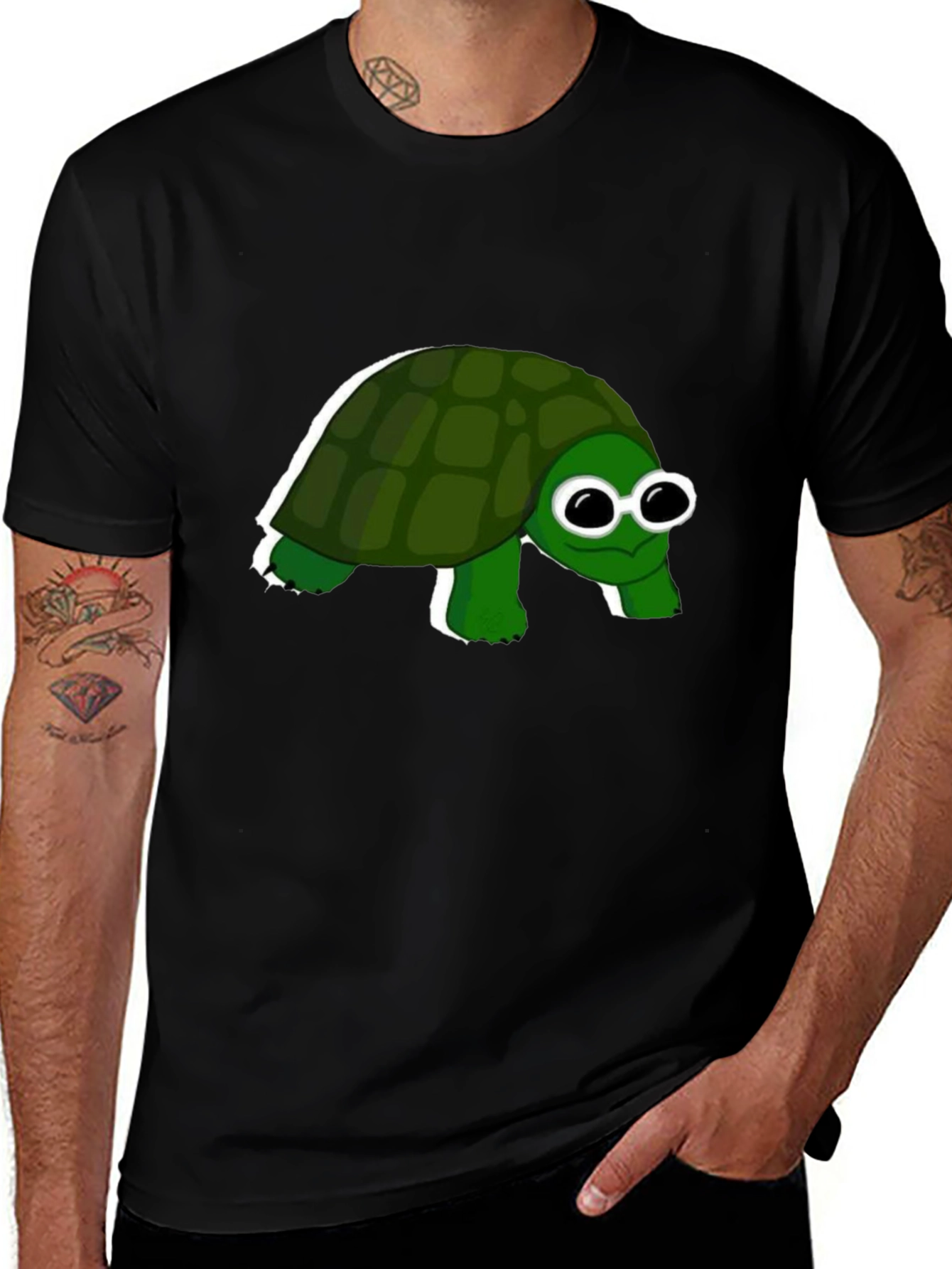 Turtle Graphic Tee - Funny Googly Eye Turtle Shirt